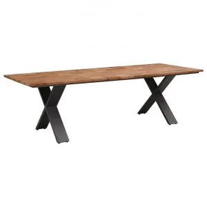 Indosoul Montage Teak Timber & Metal Outdoor Dining Table, 260cm by Indosoul, a Tables for sale on Style Sourcebook