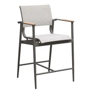 Indosoul California Metal Outdoor Bar Chair, Charcoal by Indosoul, a Outdoor Chairs for sale on Style Sourcebook