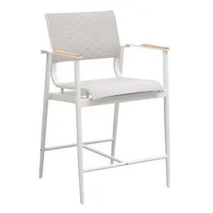 Indosoul California Metal Outdoor Bar Chair, White by Indosoul, a Outdoor Chairs for sale on Style Sourcebook