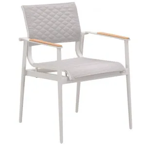 Indosoul California Metal Outdoor Dining Armchair, White by Indosoul, a Outdoor Chairs for sale on Style Sourcebook