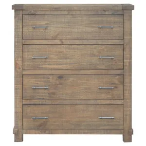 Bredwell New Zealand Pine Timber 4 Drawer Tallboy by Rivendell Furniture, a Dressers & Chests of Drawers for sale on Style Sourcebook