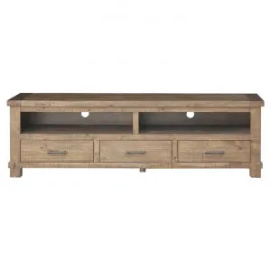Bredwell New Zealand Pine Timber 3 Drawer TV Unit, 180cm by Rivendell Furniture, a Entertainment Units & TV Stands for sale on Style Sourcebook