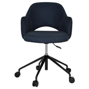 Albury Commercial Grade Gravity Fabric Gas Lift Office Armchair, V2, Navy / Black by Eagle Furn, a Chairs for sale on Style Sourcebook