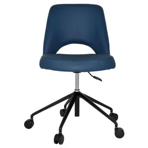 Albury Commercial Grade Vinyl Gas Lift Office Chair, V2, Blue / Black by Eagle Furn, a Chairs for sale on Style Sourcebook