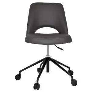Albury Commercial Grade Vinyl Gas Lift Office Chair, V2, Charcoal / Black by Eagle Furn, a Chairs for sale on Style Sourcebook