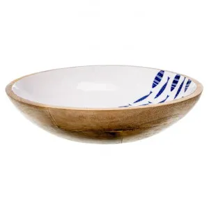 Atlantic Fish Enamelled Mango Wood Bowl, Large by Casa Uno, a Bowls for sale on Style Sourcebook