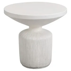 Lahaina Magnesia Indoor / Outdoor Round Side Table, Coconut Milk by Casa Sano, a Tables for sale on Style Sourcebook