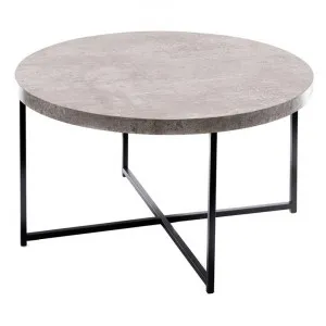 Harper Concrete Effect Top Round Coffee Table, 80cm by Casa Uno, a Coffee Table for sale on Style Sourcebook