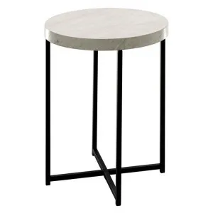 Harper Marble Effect Top Round Side Table by Casa Uno, a Side Table for sale on Style Sourcebook