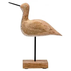 Woodroffe Carved  Mango Wood Bird Sculpture on Stand, Small by Casa Uno, a Statues & Ornaments for sale on Style Sourcebook
