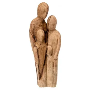 Woodroffe Carved Mango Wood Family of Four Sculpture Ornament by Casa Uno, a Wall Hangings & Decor for sale on Style Sourcebook