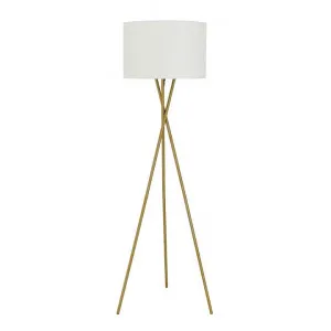Denise Metal Tripod Floor Lamp, Antique Gold / Ivory by Telbix, a Floor Lamps for sale on Style Sourcebook