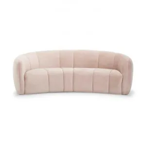 Salisbury Velvet Fabric Sofa, 3 Seater, Blush by Conception Living, a Sofas for sale on Style Sourcebook