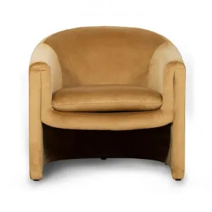 Bonner Velvet Fabric Tub Chair, Mustard by Conception Living, a Chairs for sale on Style Sourcebook