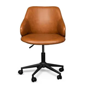 Alberti Faux Leather Office Chair, Vintage Tan / Black by Conception Living, a Chairs for sale on Style Sourcebook