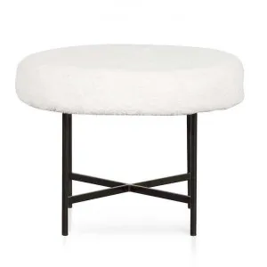 Sierra Faux Fur Foot Stool by Conception Living, a Stools for sale on Style Sourcebook