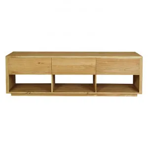 Oscar White Cedar Timber 3 Drawer TV Unit, 180cm, Natural by Centrum Furniture, a Entertainment Units & TV Stands for sale on Style Sourcebook