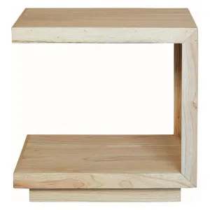Oscar White Cedar Timber C-shape Side Table, Natural by Centrum Furniture, a Side Table for sale on Style Sourcebook