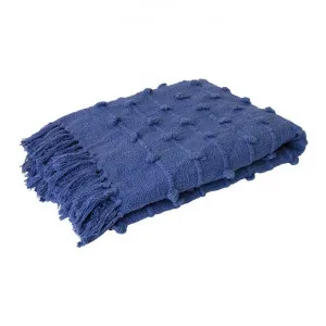 Liza Cotton Throw, 130x170cm, Blueberry by j.elliot HOME, a Throws for sale on Style Sourcebook
