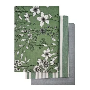 Blossom Cotton Tea Towel Set, Pack of 3, Sage by j.elliot HOME, a Tea Towels for sale on Style Sourcebook