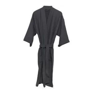 Camila Waffle Cotton Bathrobe, Coal by j.elliot HOME, a Towels & Washcloths for sale on Style Sourcebook