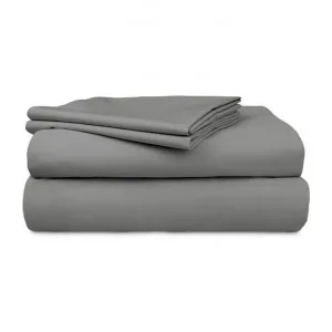 Algodon 300TC Cotton Sheet Set, King Single, Charcoal by Algodon, a Bedding for sale on Style Sourcebook