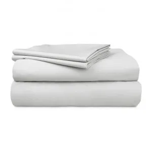 Algodon 300TC Cotton Sheet Set, King Single, Silver by Algodon, a Bedding for sale on Style Sourcebook