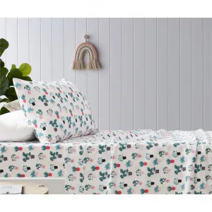 Happy Kids Plant Printed Microfibre Sheet Set, Single by Happy Kids, a Bedding for sale on Style Sourcebook
