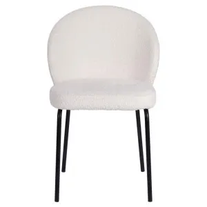 Ruddock Boucle Fabric Dining Chair, Ivory by Viterbo Modern Furniture, a Dining Chairs for sale on Style Sourcebook