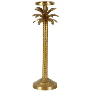 Raffles Metal Palm Candle Stick, Medium, Gold by Florabelle, a Candle Holders for sale on Style Sourcebook