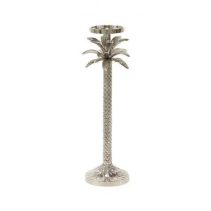 Raffles Metal Palm Candle Stick, Medium, Silver by Florabelle, a Candle Holders for sale on Style Sourcebook