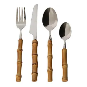 Saigon Bamboo Handle 16 Piece Cutlery Set by Florabelle, a Cutlery for sale on Style Sourcebook