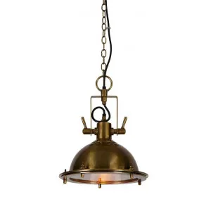Bedford Metal Pendant Light, Antique Brass by Emac & Lawton, a Pendant Lighting for sale on Style Sourcebook