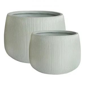 Zagg 2 Piece Magnesia Pot Planter Set by Florabelle, a Plant Holders for sale on Style Sourcebook