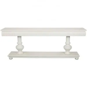 Palmer Elm Timber Console Table, 210cm, White by Florabelle, a Console Table for sale on Style Sourcebook