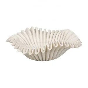 Lehriya Marble Coral Bowl, Medium, White by Florabelle, a Decorative Plates & Bowls for sale on Style Sourcebook