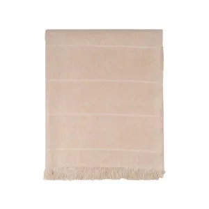 R&H Scott Heavy Weave Cotton Throw, 170x130cm, Almond by Raine & Humble, a Throws for sale on Style Sourcebook
