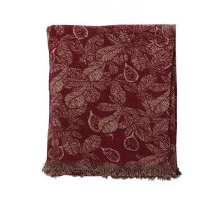 R&H Fig Tree Cotton Throw, 170x130cm, Ruby by Raine & Humble, a Throws for sale on Style Sourcebook