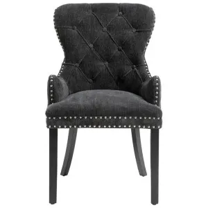Mia Crepe Fabric Dining Armchair, Set of 2, Black by Suncrest Furniture, a Dining Chairs for sale on Style Sourcebook