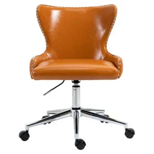 Anemoi PU Leather Gas Lift Office Chair, Cognac by Charming Living, a Chairs for sale on Style Sourcebook