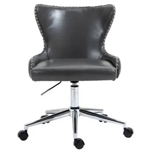 Anemoi PU Leather Gas Lift Office Chair, Grey by Charming Living, a Chairs for sale on Style Sourcebook