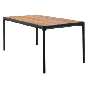 Houe Four Outdoor Dining Table, Bamboo Top, 160cm, Natural / Black by Houe, a Tables for sale on Style Sourcebook
