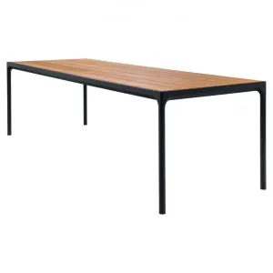 Houe Four Outdoor Dining Table, Bamboo Top, 210cm, Natural / Black by Houe, a Tables for sale on Style Sourcebook