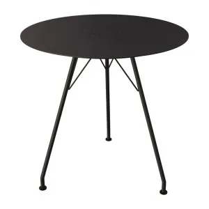 Houe Circum Round Outdoor Dining Table, Metal Top, 74cm, Black / Black by Houe, a Tables for sale on Style Sourcebook
