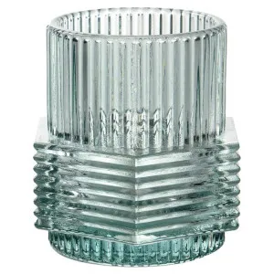 Euston Ribbed Glass Tealight Holder, Set of 3, Blue by Casa Bella, a Home Fragrances for sale on Style Sourcebook
