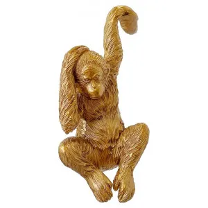 Margery Gold Orangutan Pot Hanger, Pack of 2 by Casa Bella, a Statues & Ornaments for sale on Style Sourcebook