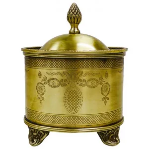 Aveline Brass Oval Trinket Box by Hearth & Home, a Decorative Boxes for sale on Style Sourcebook