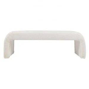 The Curve Boucle Fabric Ottoman Bench, White by Cozy Lighting & Living, a Ottomans for sale on Style Sourcebook