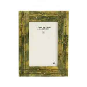 Clemont Starlink Buffalo Bone Photo Frame, 4x6", Sage by Provencal Treasures, a Photo Frames for sale on Style Sourcebook