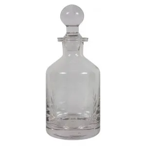 Wreath Etched Glass Decanter by French Country Collection, a Decanters & Carafs for sale on Style Sourcebook